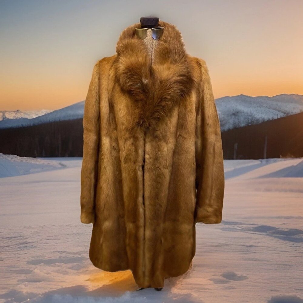 Beautiful Red Fox Fur Coat Jacket